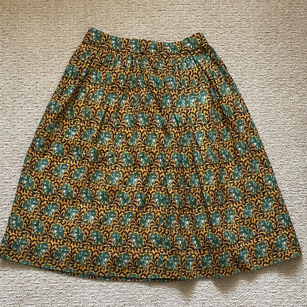 J. Crew Ratti Elephant Print Skirt
